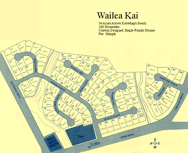 Wailea Kai Site Map
